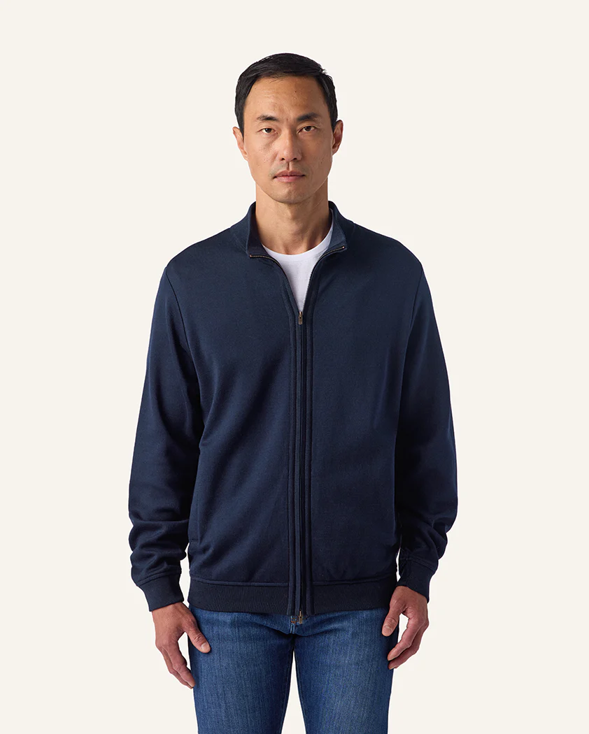Milano Rib Cotton Full-Zip Cardigan - Image 3