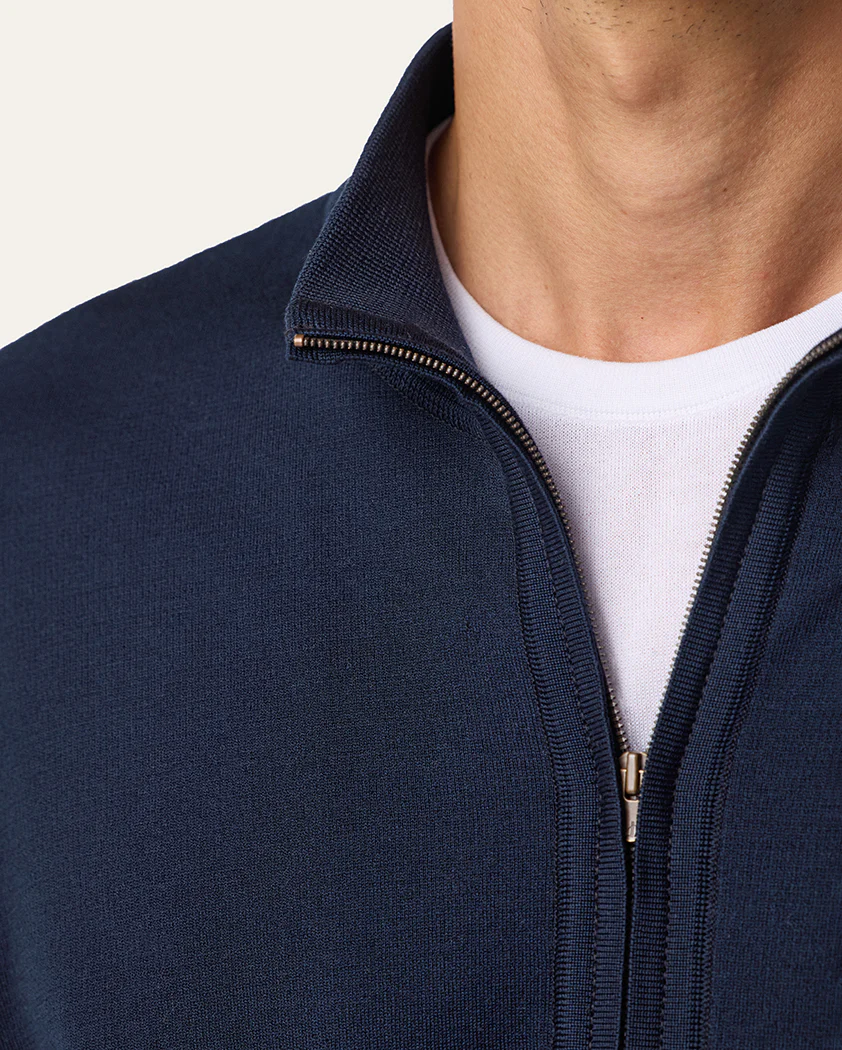 Milano Rib Cotton Full-Zip Cardigan - Image 6