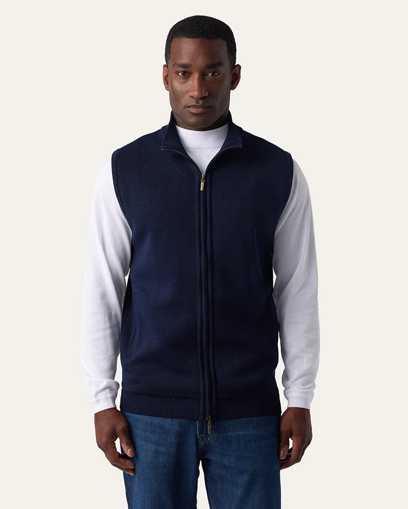 Milano Rib Cotton Vest - Image 3