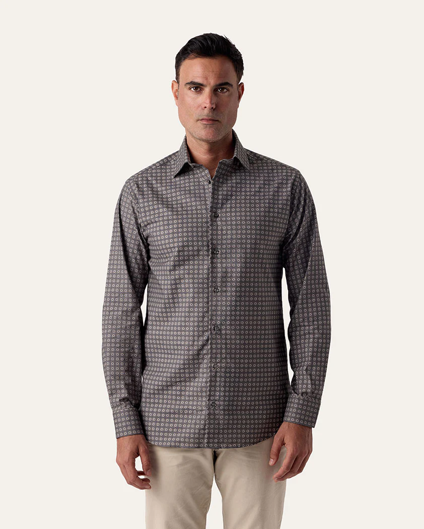 Muted Medallion Cotton Shirt - Image 3