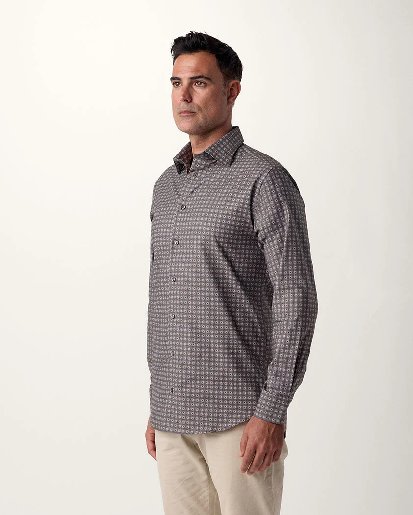 Muted Medallion Cotton Shirt - Image 4