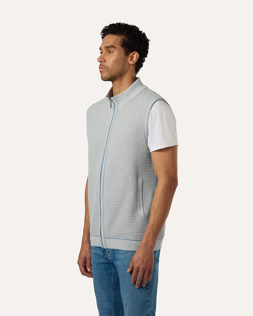 Ottoman Knit Cotton Vest - Image 4