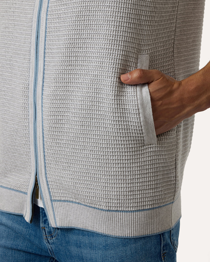 Ottoman Knit Cotton Vest - Image 6
