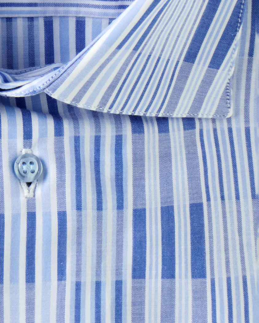 Patchwork Stripe Cotton Shirt - Image 2