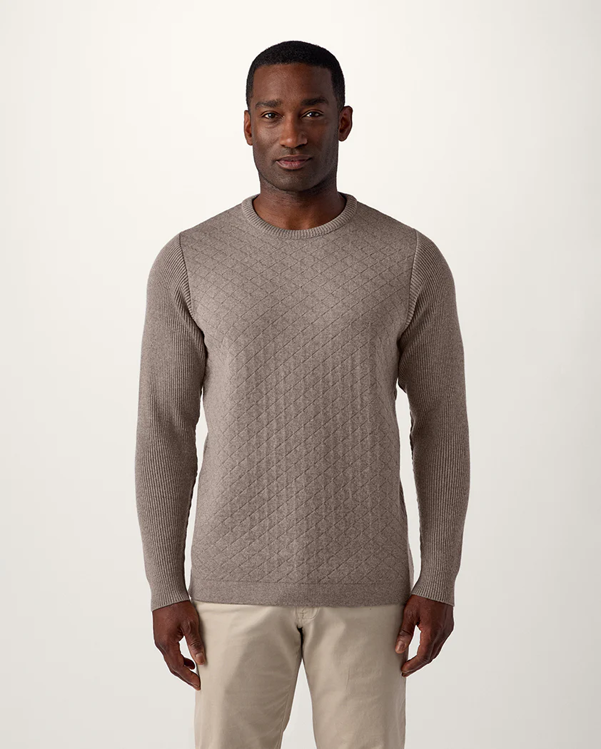 Quilted Knit Wool Sweater - Image 3