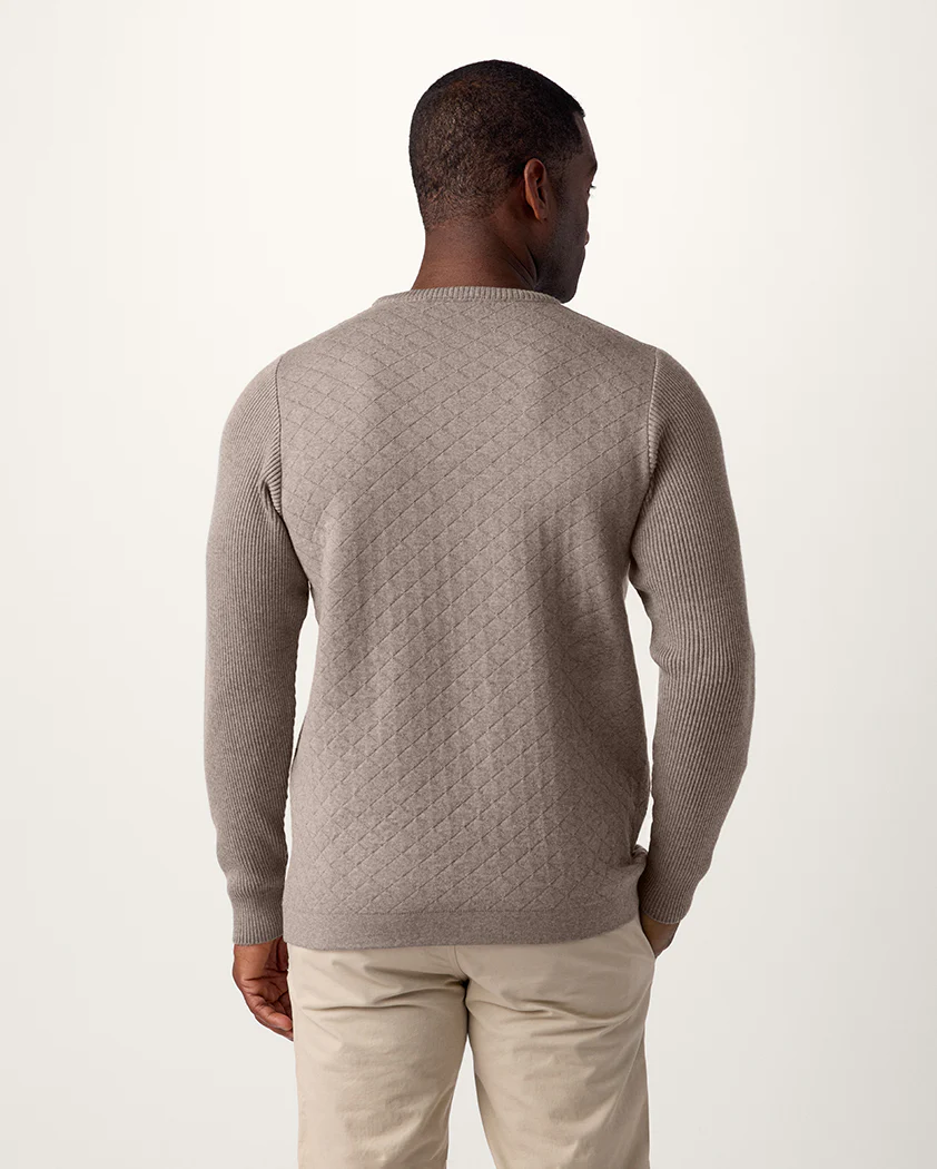 Quilted Knit Wool Sweater - Image 6