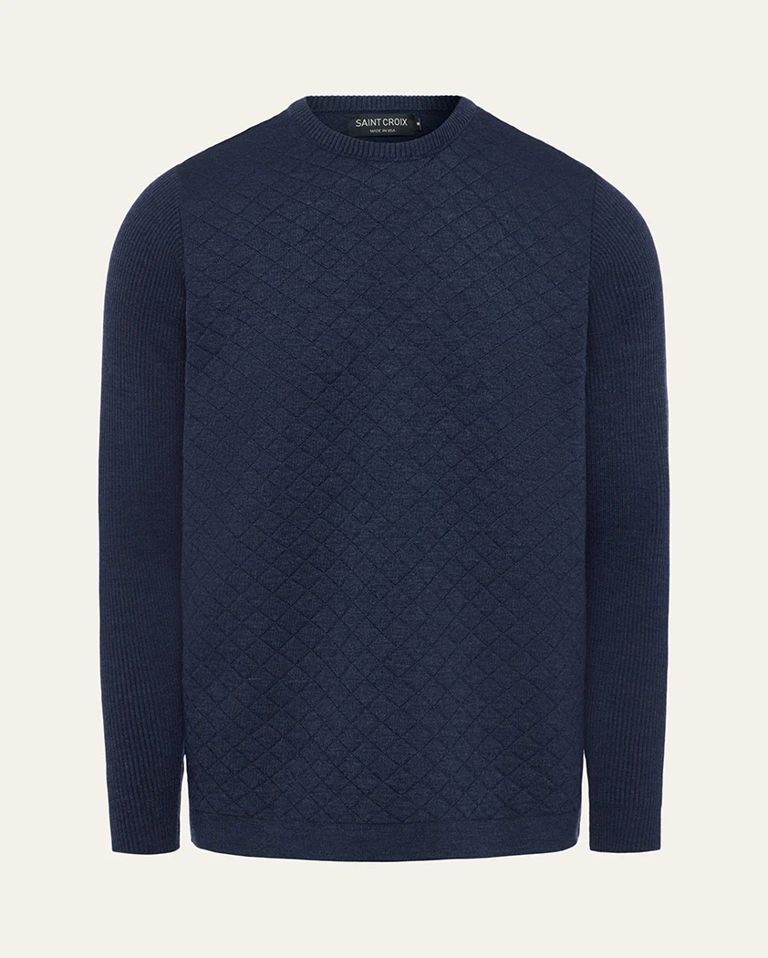 Quilted Knit Wool Sweater - Image 7