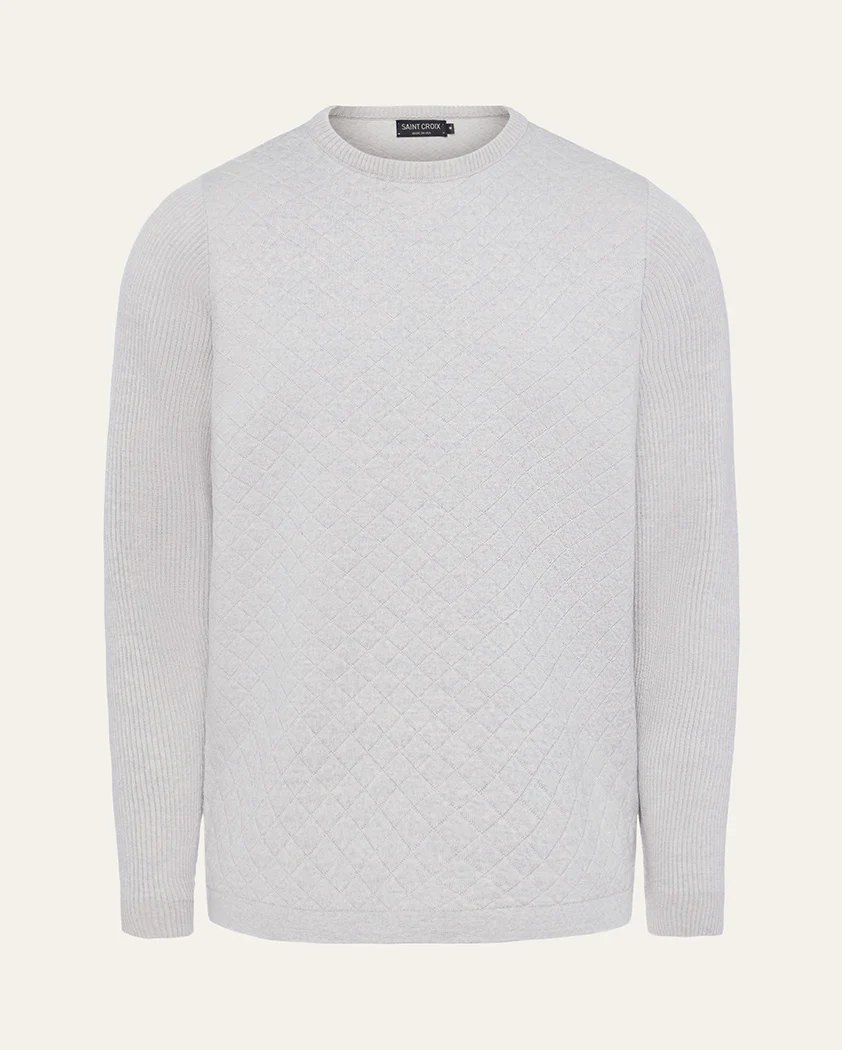 Quilted Knit Wool Sweater - Image 9