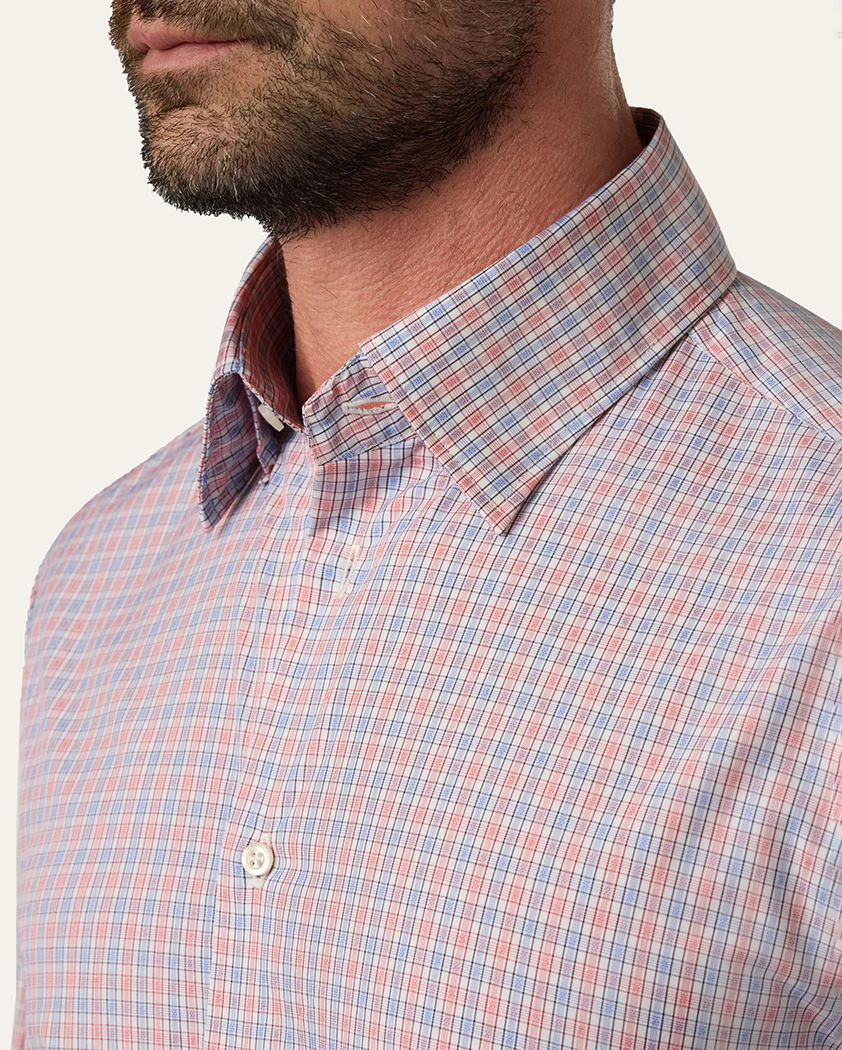 Red, White, and Blue Check Cotton Shirt - Image 2