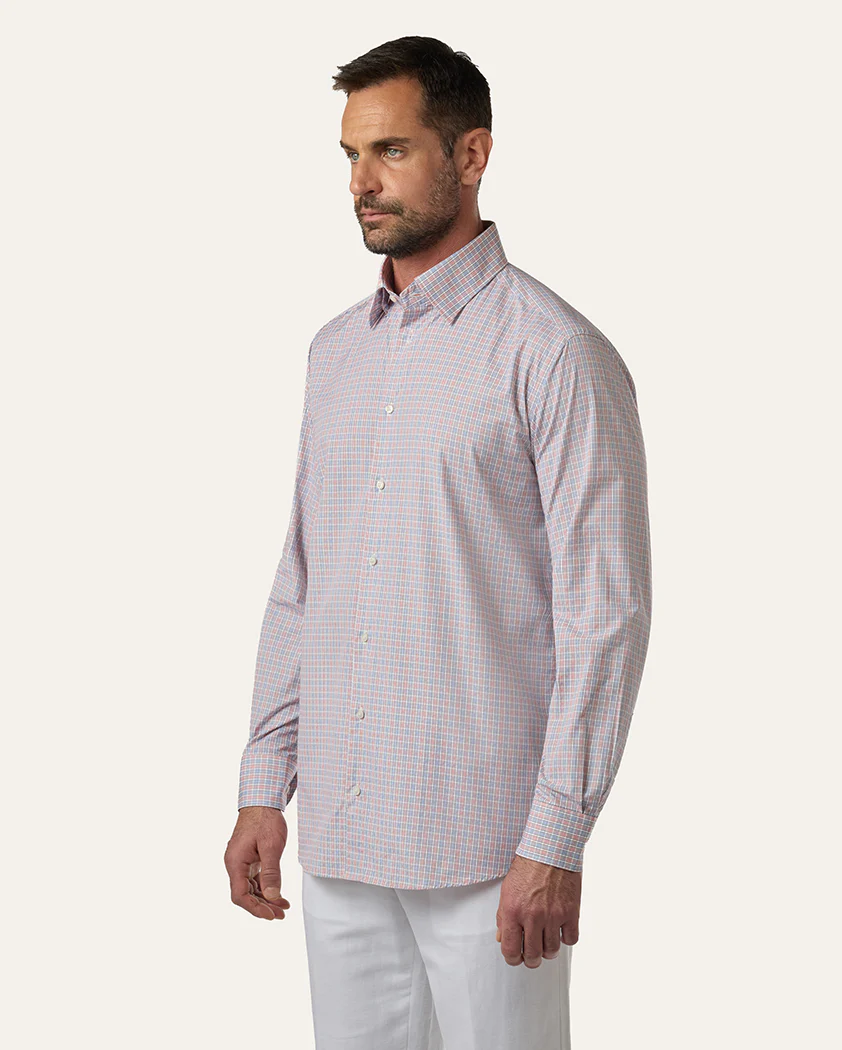 Red, White, and Blue Check Cotton Shirt - Image 4