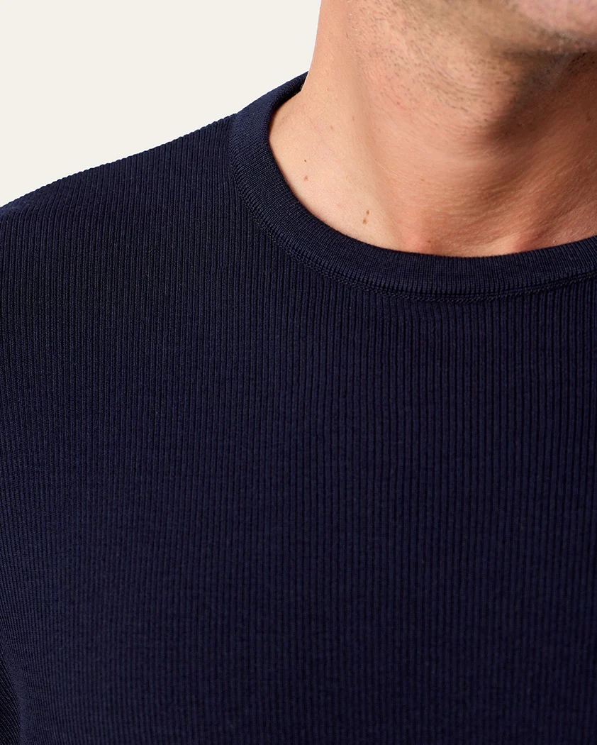 Rib Knit Wool Sweater - Image 5