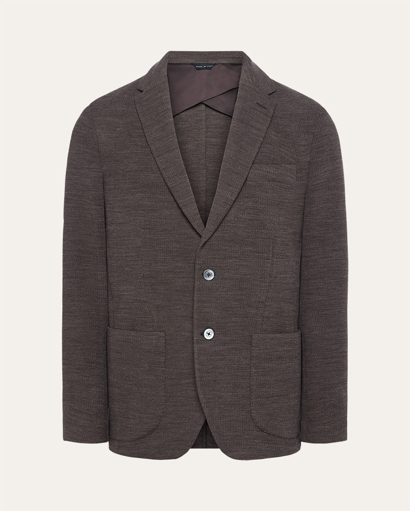 Single Knit Wool Blazer - Image 10