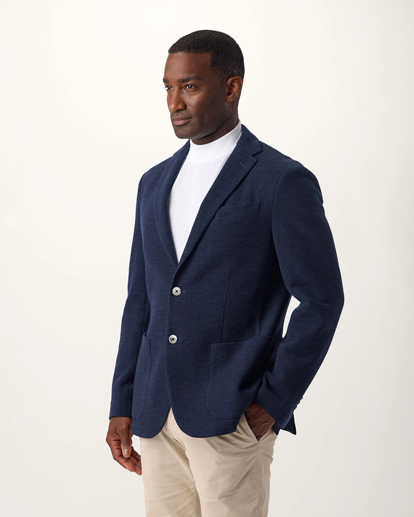 Single Knit Wool Blazer - Image 4