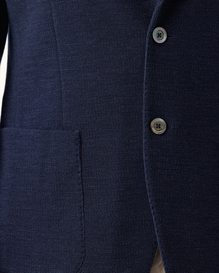 Single Knit Wool Blazer - Image 6