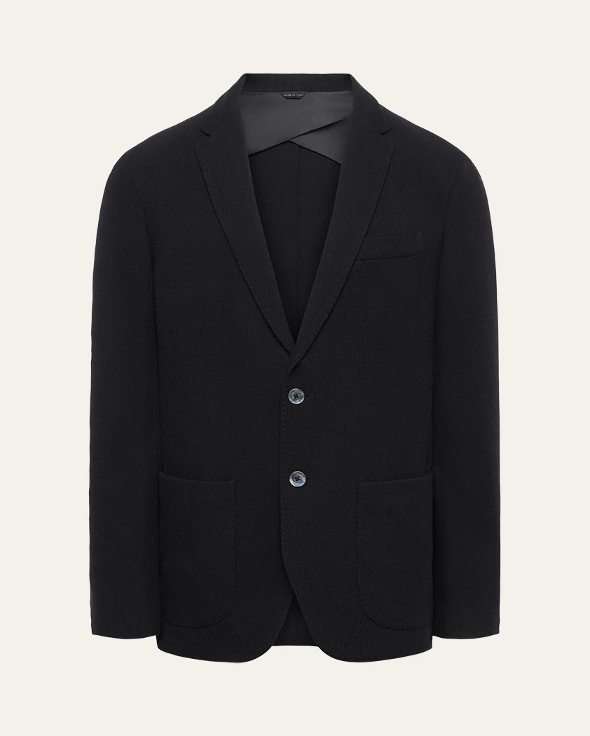 Single Knit Wool Blazer - Image 9