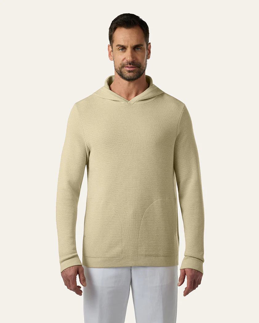 Textured Slip-Knit Wool Hoodie - Image 3