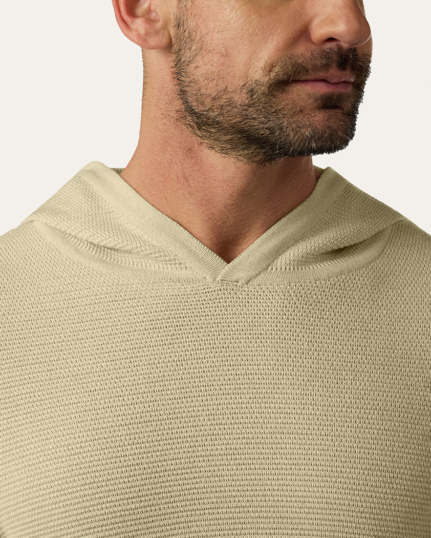 Textured Slip-Knit Wool Hoodie - Image 5
