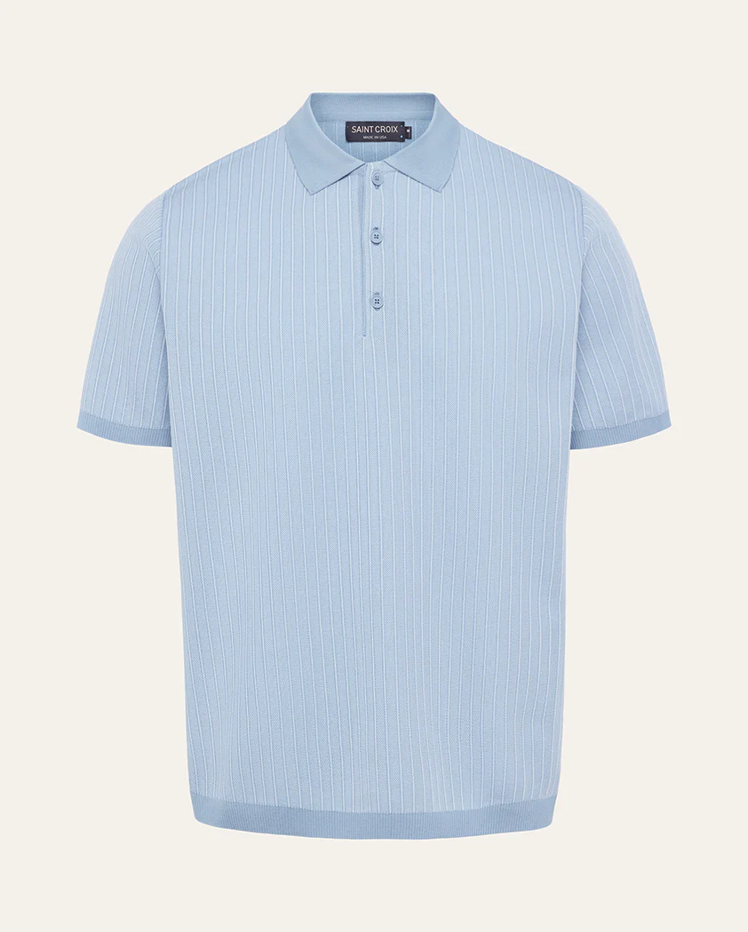 Striped Milano Rib Cotton Polo