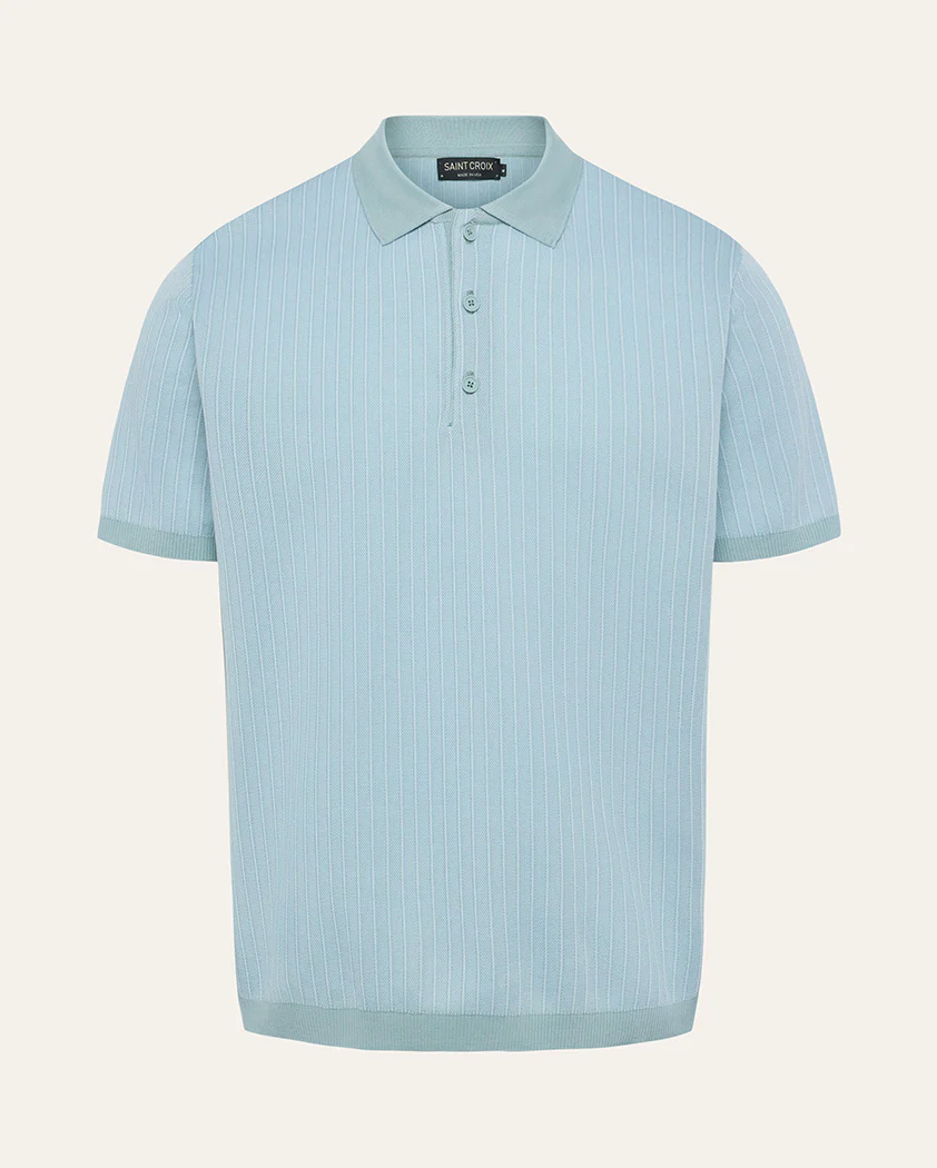 Striped Milano Rib Cotton Polo - Image 10