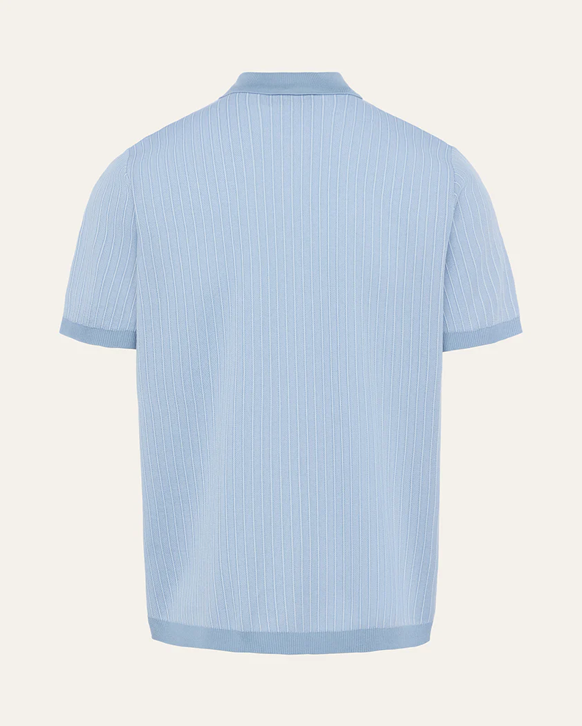 Striped Milano Rib Cotton Polo - Image 2