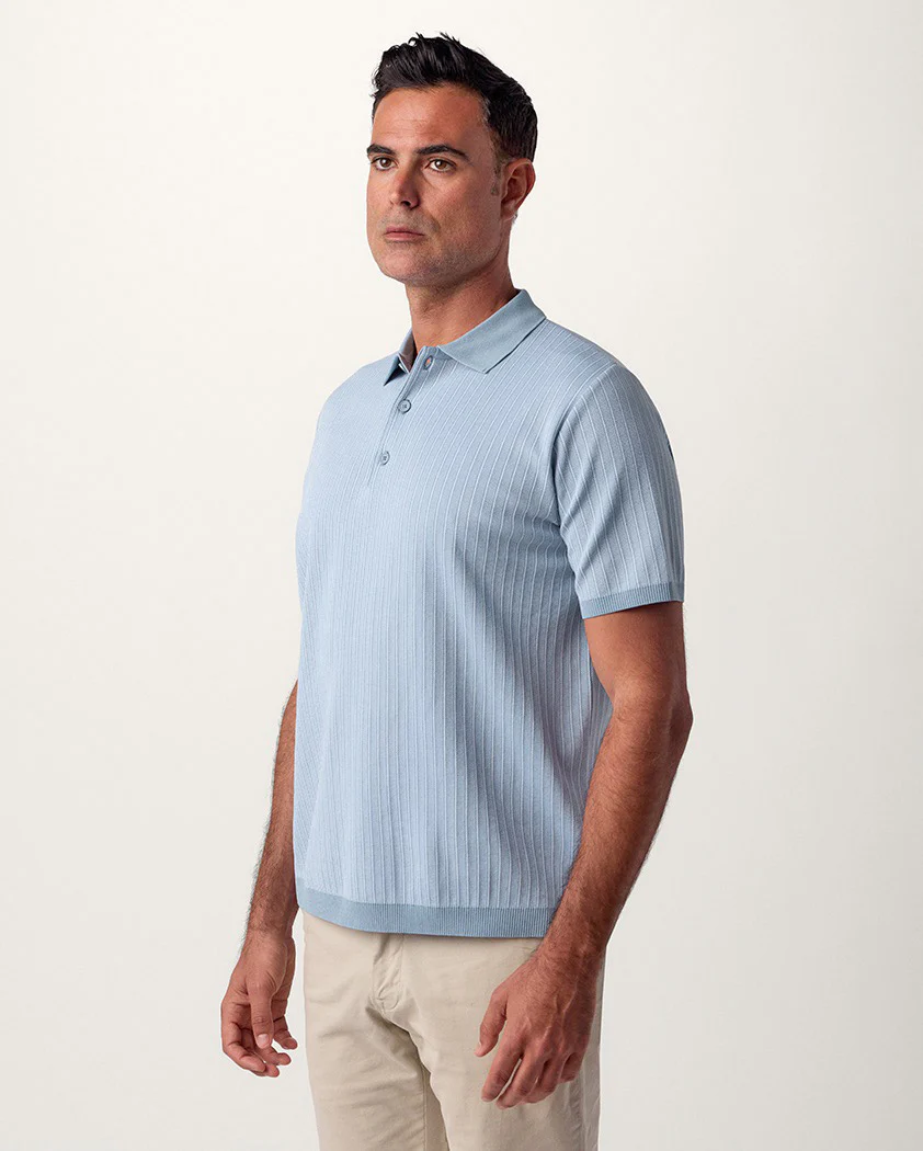 Striped Milano Rib Cotton Polo - Image 4