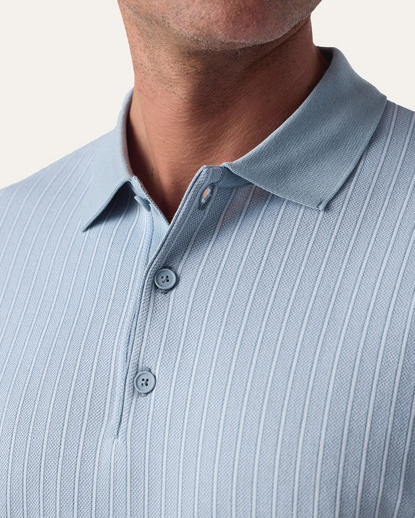 Striped Milano Rib Cotton Polo - Image 5