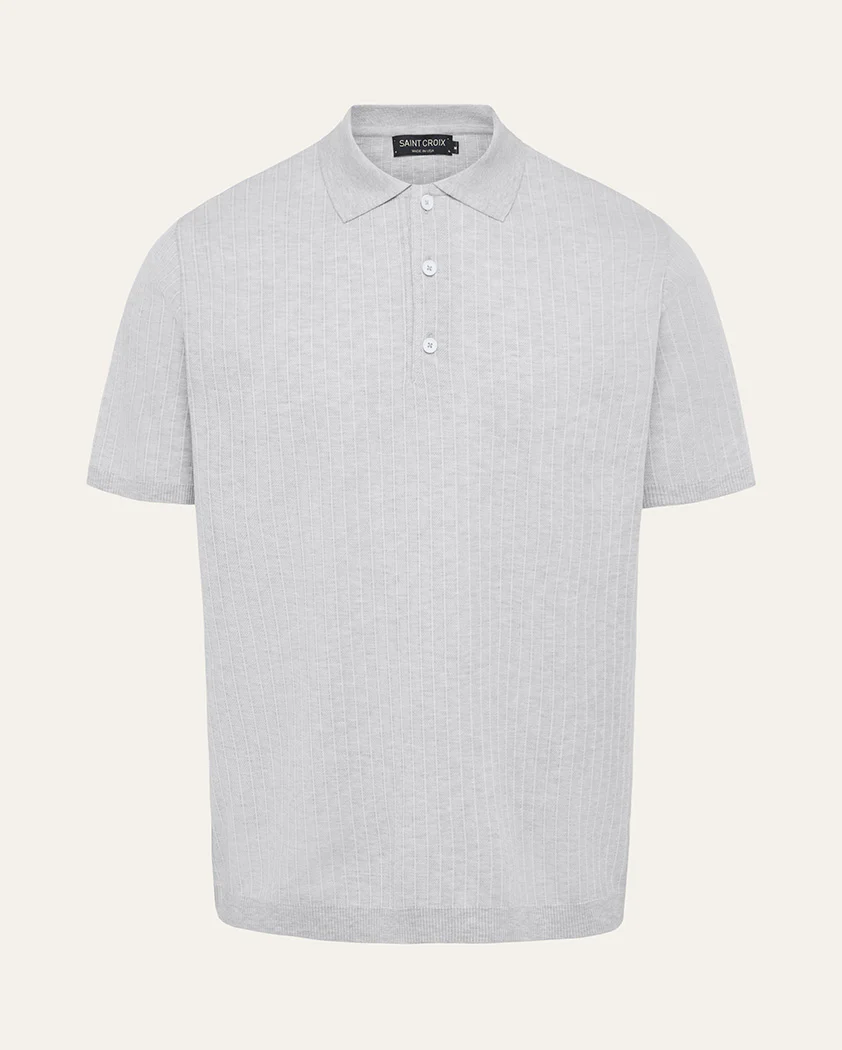 Striped Milano Rib Cotton Polo - Image 9