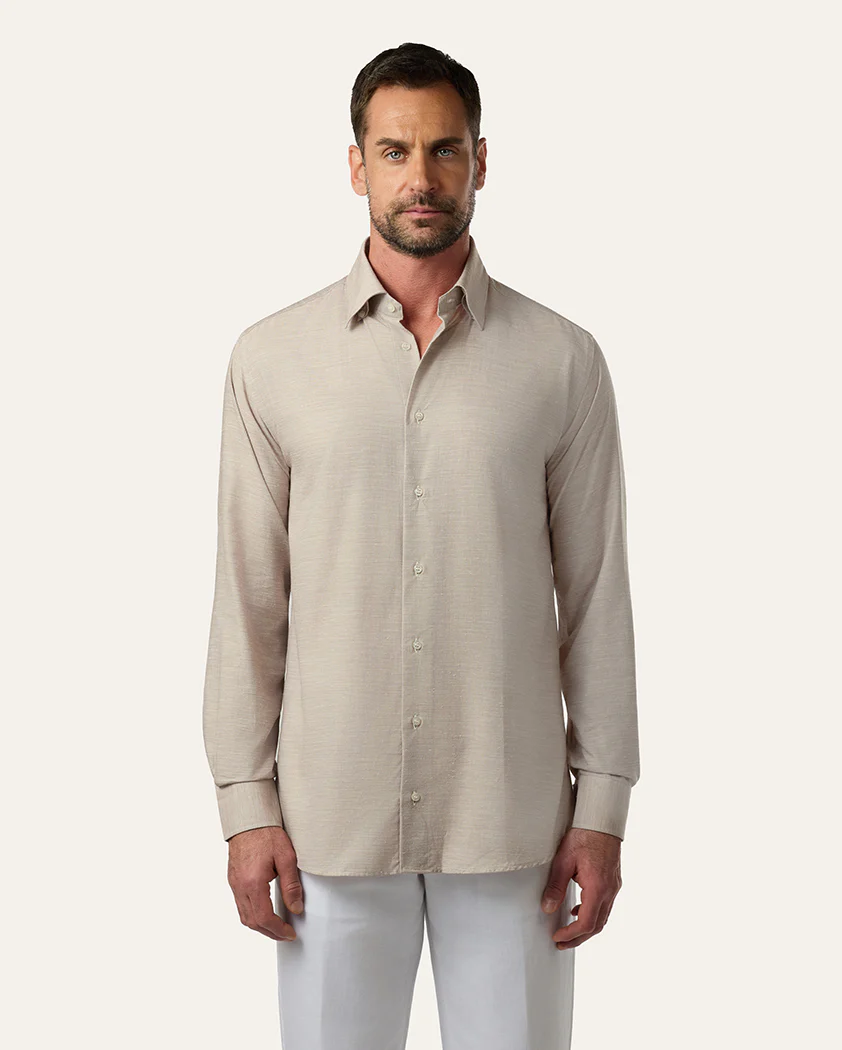 Textured Cotton-Silk Shirt - Image 3