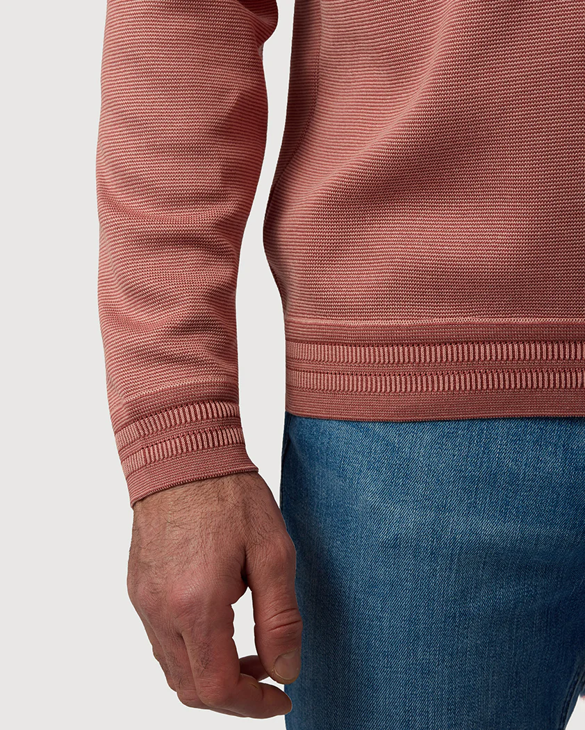 Tonal Milano Rib Cotton Quarter-Zip Sweater - Image 6