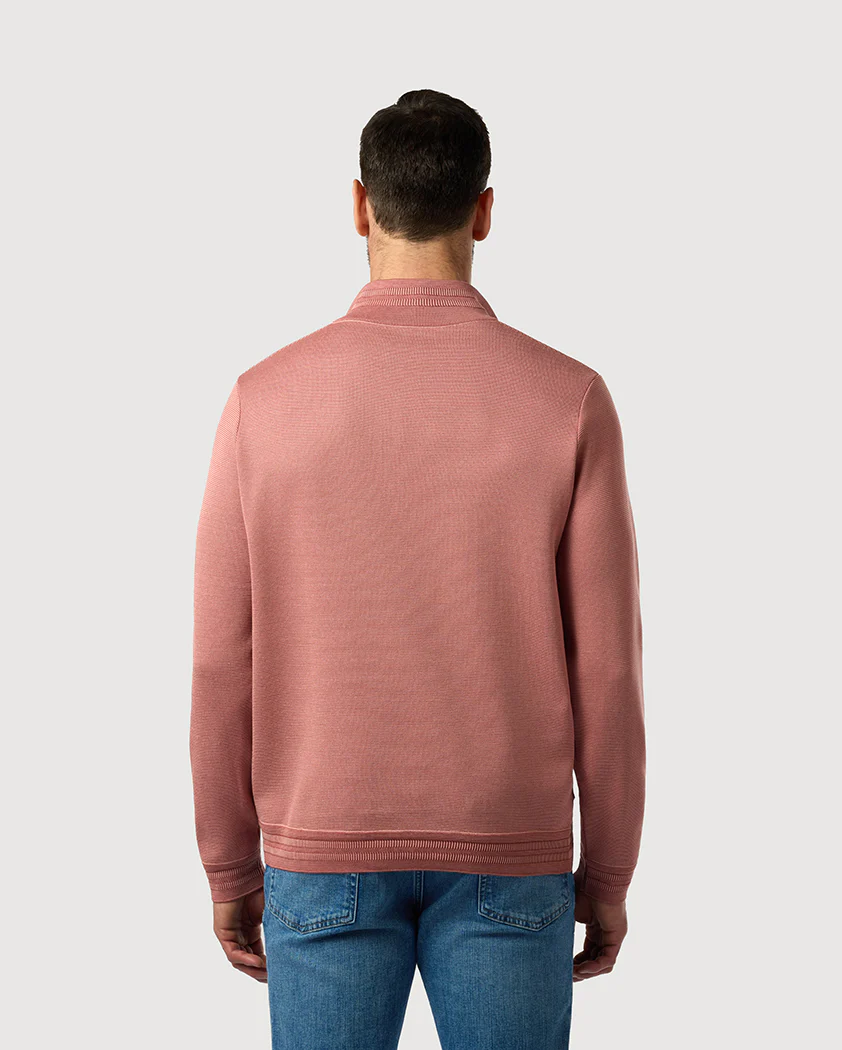 Tonal Milano Rib Cotton Quarter-Zip Sweater - Image 7