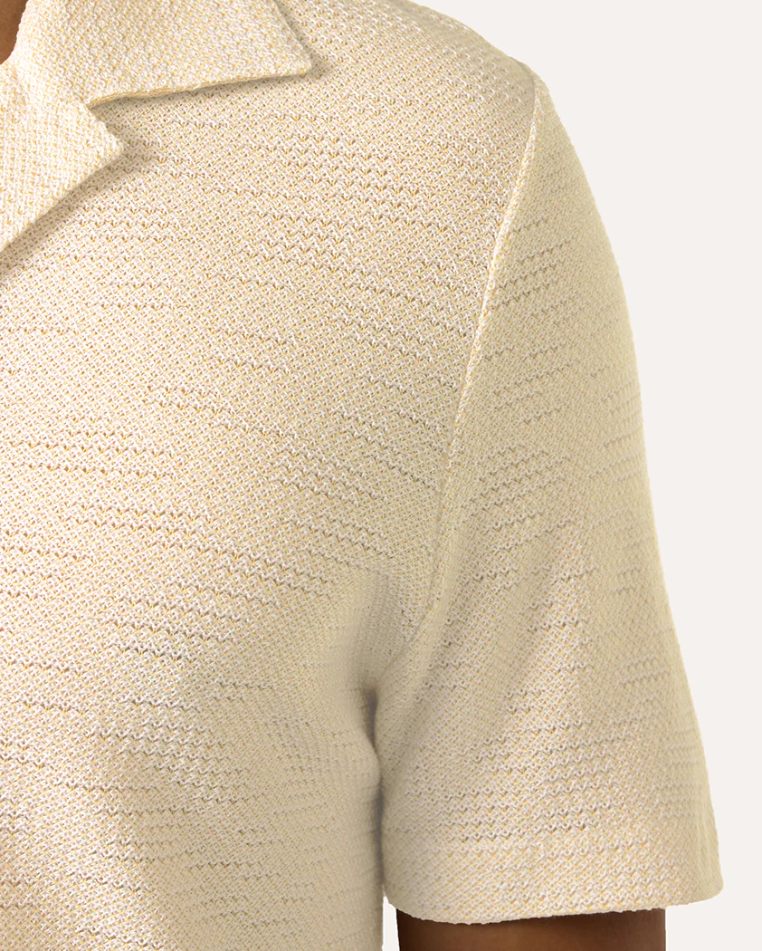 Transfer Stitch Jersey Knit Linen Camp Shirt - Image 6