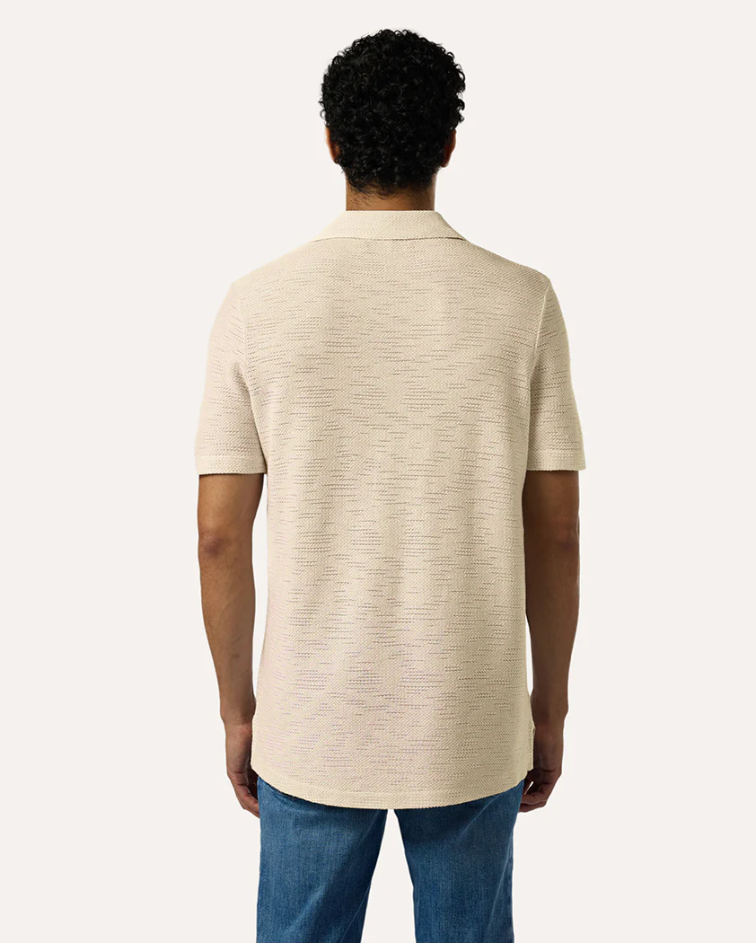 Transfer Stitch Jersey Knit Linen Camp Shirt - Image 7