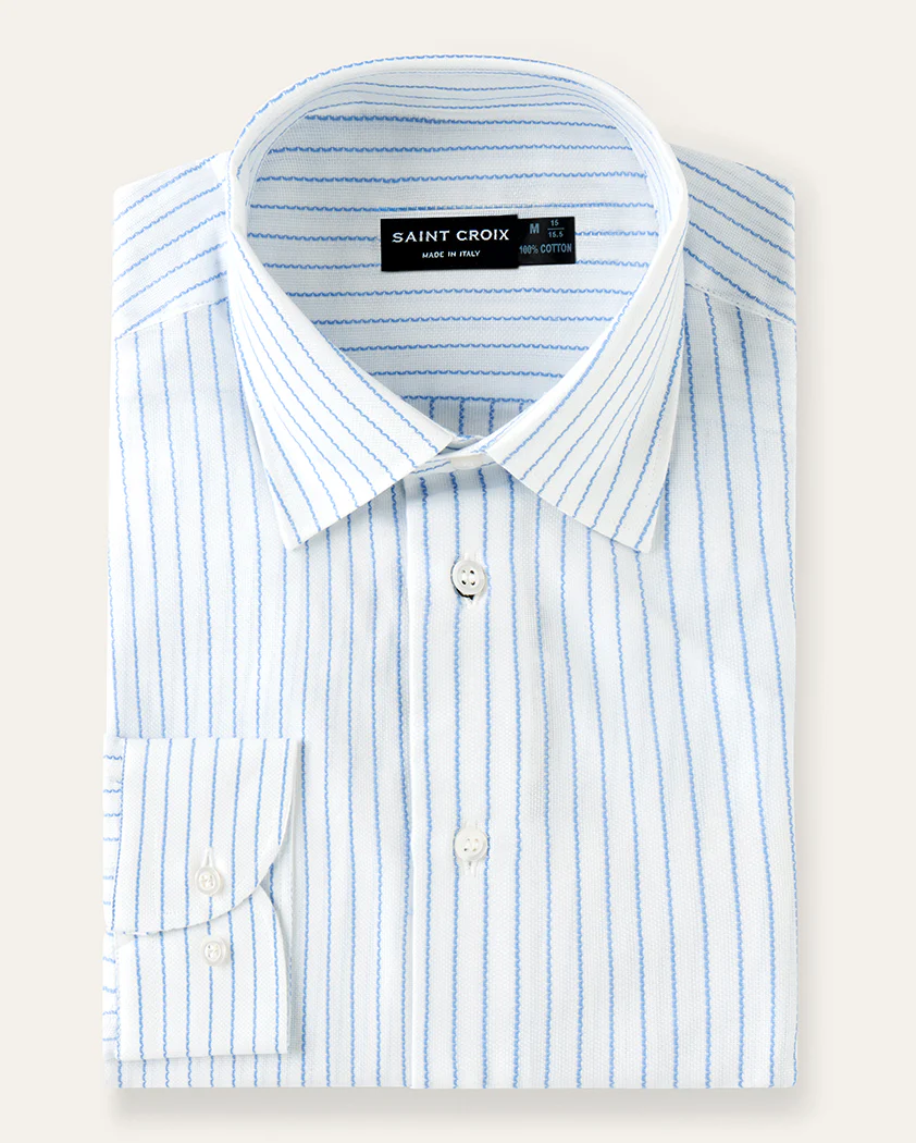 Wavy Stripe Cotton Shirt - Image 2