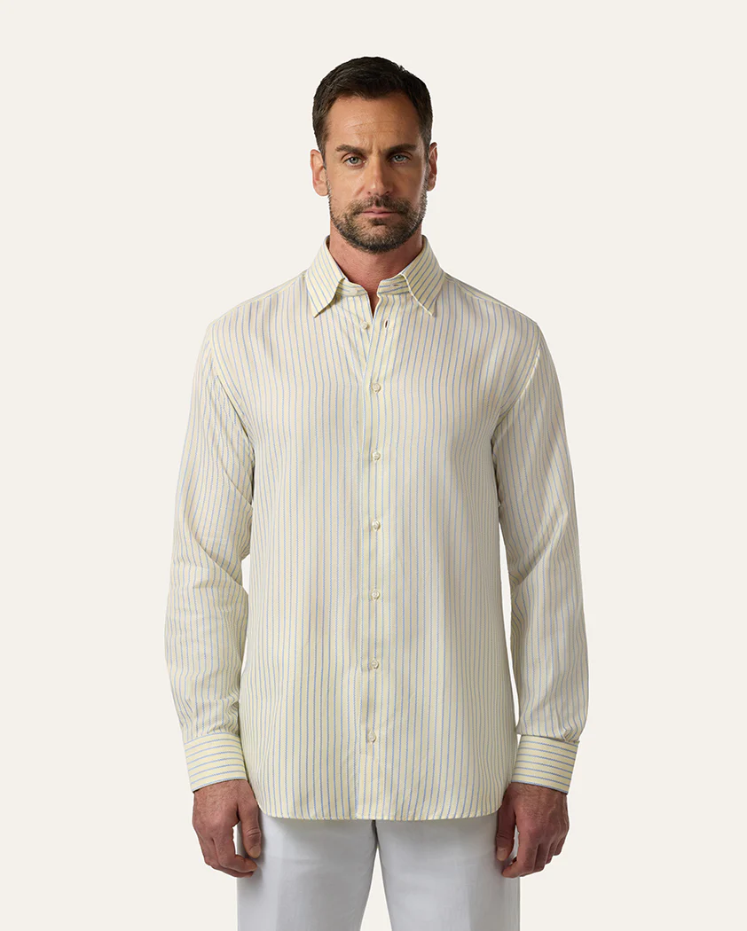 Wavy Stripe Cotton Shirt - Image 3