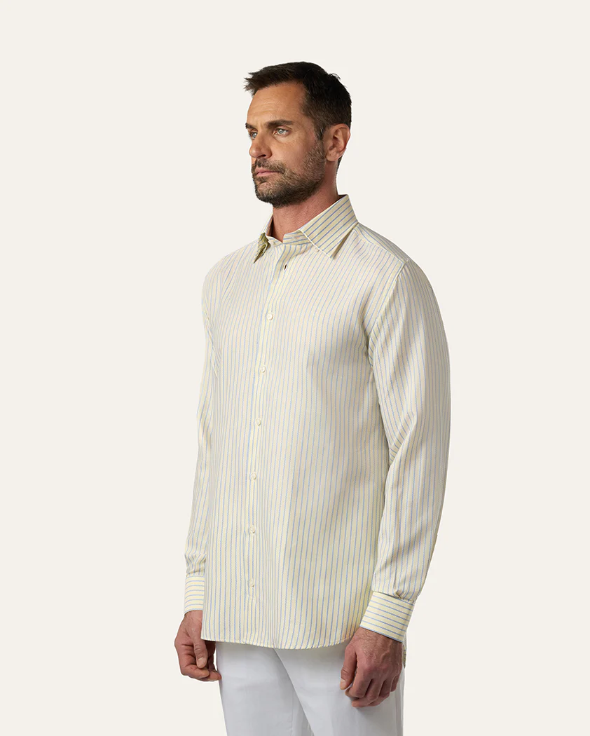 Wavy Stripe Cotton Shirt - Image 4